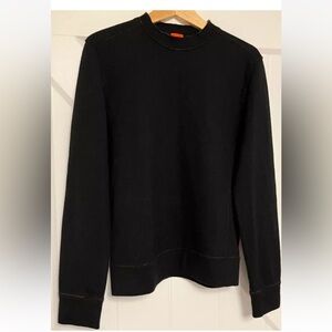 Boss Hugo Boss M Medium Sweater Pullover Black Wool Blend Long Sleeve Crew Neck